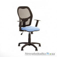 Офісне крісло Nowy Styl Master Net GTP OH-5 FJ-3, 46х45х100-113 см, механізм synchro light, сітка/тканина, чорно-блакитний