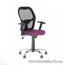 Офисное кресло Nowy Styl Master Net GTP Chrome OH-5 LS-17, 46х45х100-113 см, механизм synchro light, сетка/ткань, черно-фиолетовый