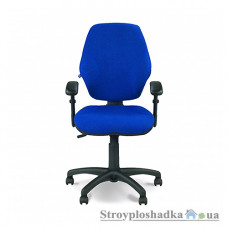 Офісне крісло Nowy Styl Master GTP С-16, 48х43х100-113 см, з регульованими по висоті підлокітниками, синхромеханізм, тканина, синій