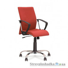 Офісне крісло Nowy Styl Neo New GTP Chrome ZT 23, 45х43.5х94-107 см, механізм годання, тканина, червоний