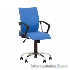 Офісне крісло Nowy Styl Neo New GTP Chrome ZT 5, 45х43.5х94-107 см, механізм годання, тканина, блакитний