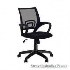 Офісне крісло Nowy Styl Network GTP OH-1 C-11, 48х42х95-107 см, механізм гойдання, сітка/тканина, чорний