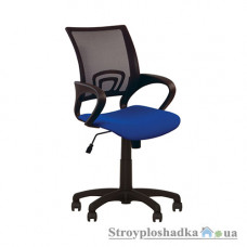 Офісне крісло Nowy Styl Network GTP OH-1 ZT-07, 48х42х95-107 см, механізм гойдання, сітка/тканина, синій