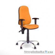 Офісне крісло Nowy Styl Offix GTP Chrome СN-76, 48х45х99-112 см, механізм Freelock+, тканина, помаранчевий