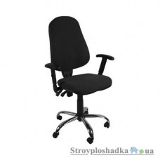Офісне крісло Nowy Styl Offix GTP Chrome С-11, 48х45х99-112 см, механізм Freelock+, тканина, чорний