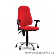 Офісне крісло Nowy Styl Offix GTP Chrome С-16, 48х45х99-112 см, механізм Freelock+, тканина, червоний