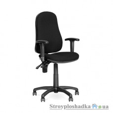 Офисное кресло Nowy Styl Offix GTP С-11, 48х45х99-112 см, механизм Freelock+ и с регулируемыми по высоте подлокотниками, черный