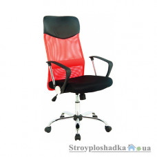 Офисное кресло Signal Q-025 red-black, 62х64х111-120 см, механизм качания Tilt, ткань-черная, сетка-красный