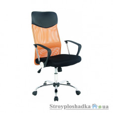 Офисное кресло Signal Q-025 orange-black, 62х64х111-120 см, механизм качания Tilt, ткань-черная, сетка-оранжевый