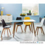 Офисный стул Signal Kris black, 49х43х83 см, деревянные ножки, дерево, пластмасса/экокожа, черный