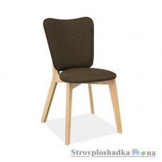 Офісний стілець Signal Montana, 43х43х77 см, дерев'яні ніжки, тканина/деревина, дерево-вибілений дуб, тканина-хакі