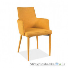 Офісний стілець Signal Semir yellow, 56х46х88 см, металеві ніжки, метал, тканина, жовтий