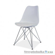 Офисный стул Signal Tim white, 49х50х85 см, ножки-металл, пластмасса/экокожа, белый