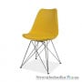 Офісний стілець Signal Tim yellow, 49х50х85 см, ніжки-метал, пластмаса/екошкіра, жовтий