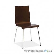 Офісний стілець Signal W-14 dark brown, 42х39х86 см, металеві ніжки, метал, дерево, коричневий