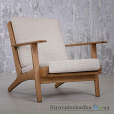 Крісло дизайнерське Lounge Chair К002, ясен, натуральний