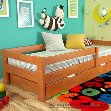 Ліжко Arbor Drev Альф, 90х200 см, сосна, з одинарним ящиком по довжині ліжка (дерево), вільха