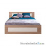 Кровать BRW Оникс 006, 165х90.5х205.5 см, ЛДСП/МДФ, дуб сонома/белый блеск 