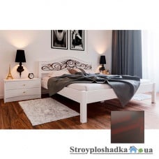 Ліжко ЧДК Італія з ковкою, 140х200 см, махонь