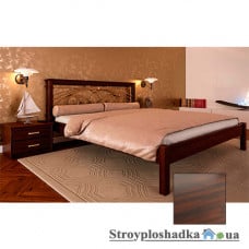 Ліжко ЧДК Модерн з ковкою, 160х200 см, темний горіх