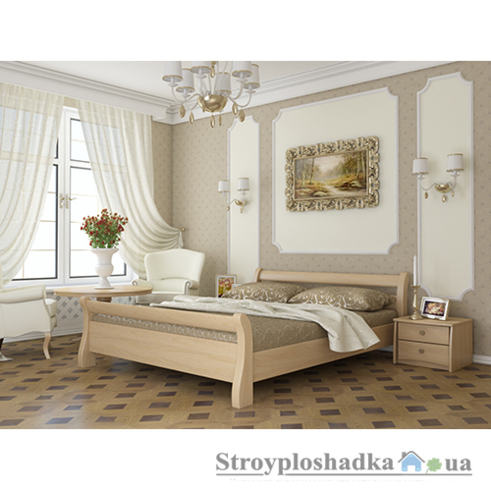 Кровать Эстелла Диана, 120х200 см, щит бук, 102 натуральный бук