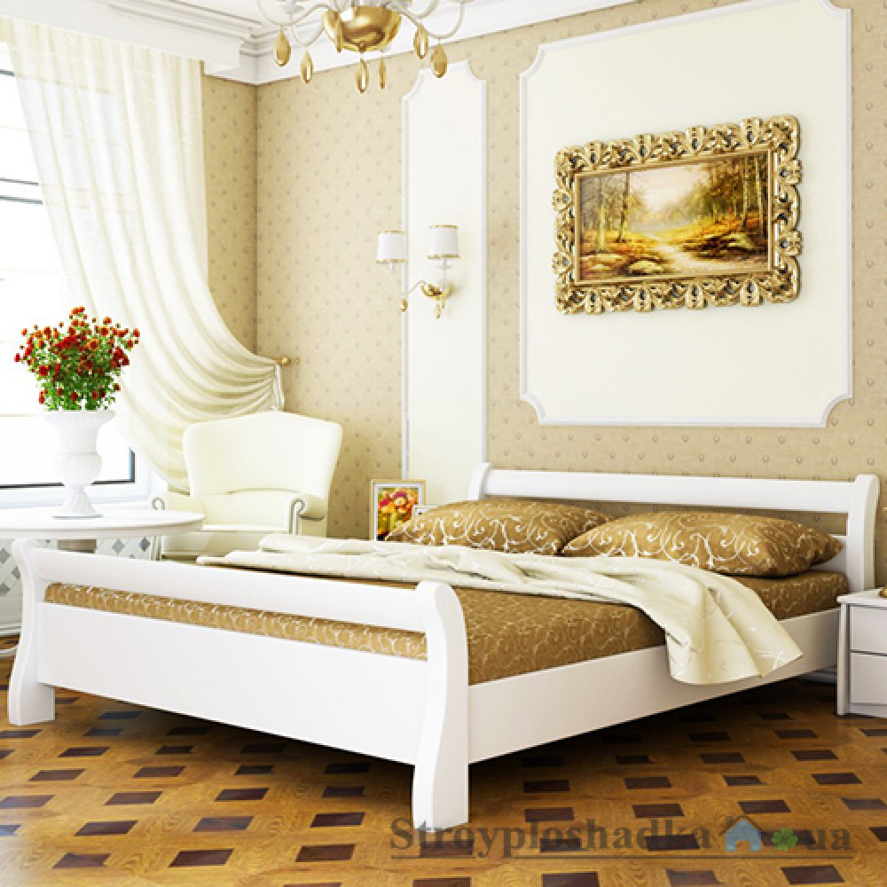Кровать Эстелла Диана, 90х200 см, массив бук, 107 белый
