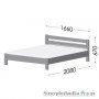Ліжко Естелла Рената, 90х200 см, щит бук, 107 білий