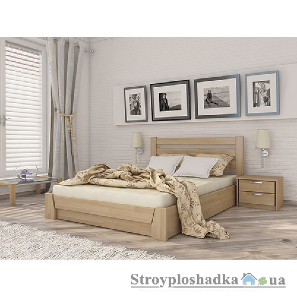 Ліжко Естелла Селена, 120х200 см, щит бук, 102 натуральний бук
