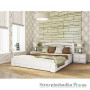 Ліжко Естелла Селена Аурі, 160х200 см, масив бук, 107 білий