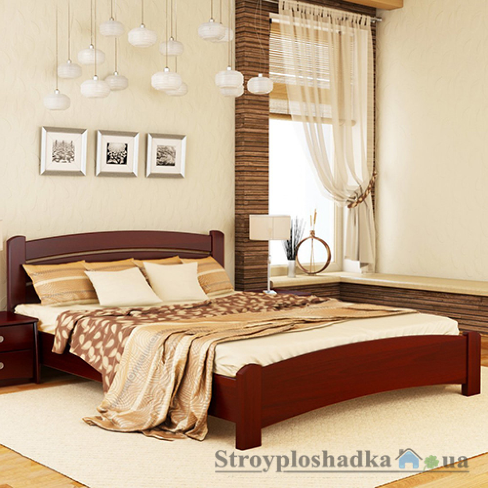 Ліжко Естелла Венеція Люкс, 140х200 см, масив бук, 104 махонь