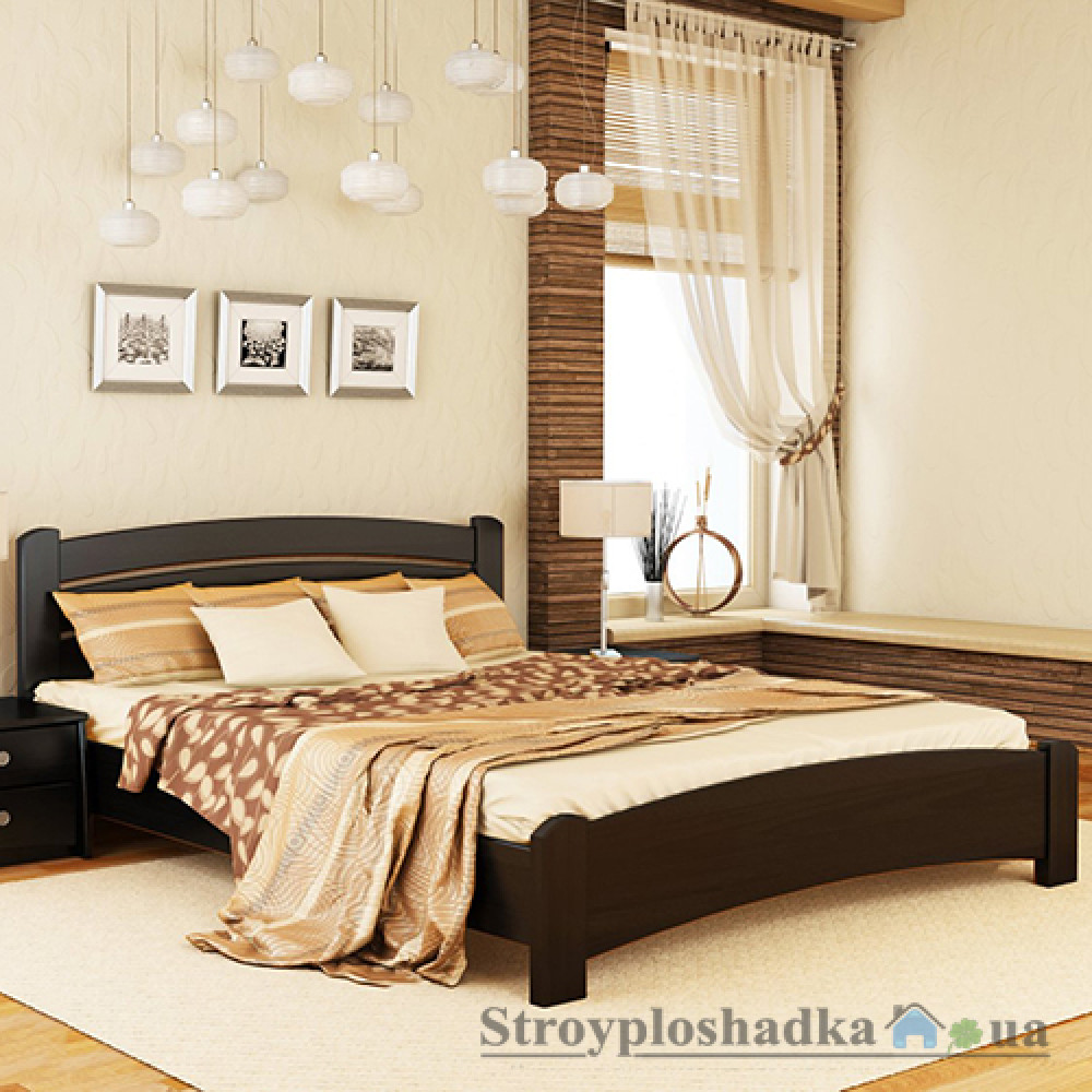 Ліжко Естелла Венеція Люкс, 120х200 см, масив бук, 106 венге