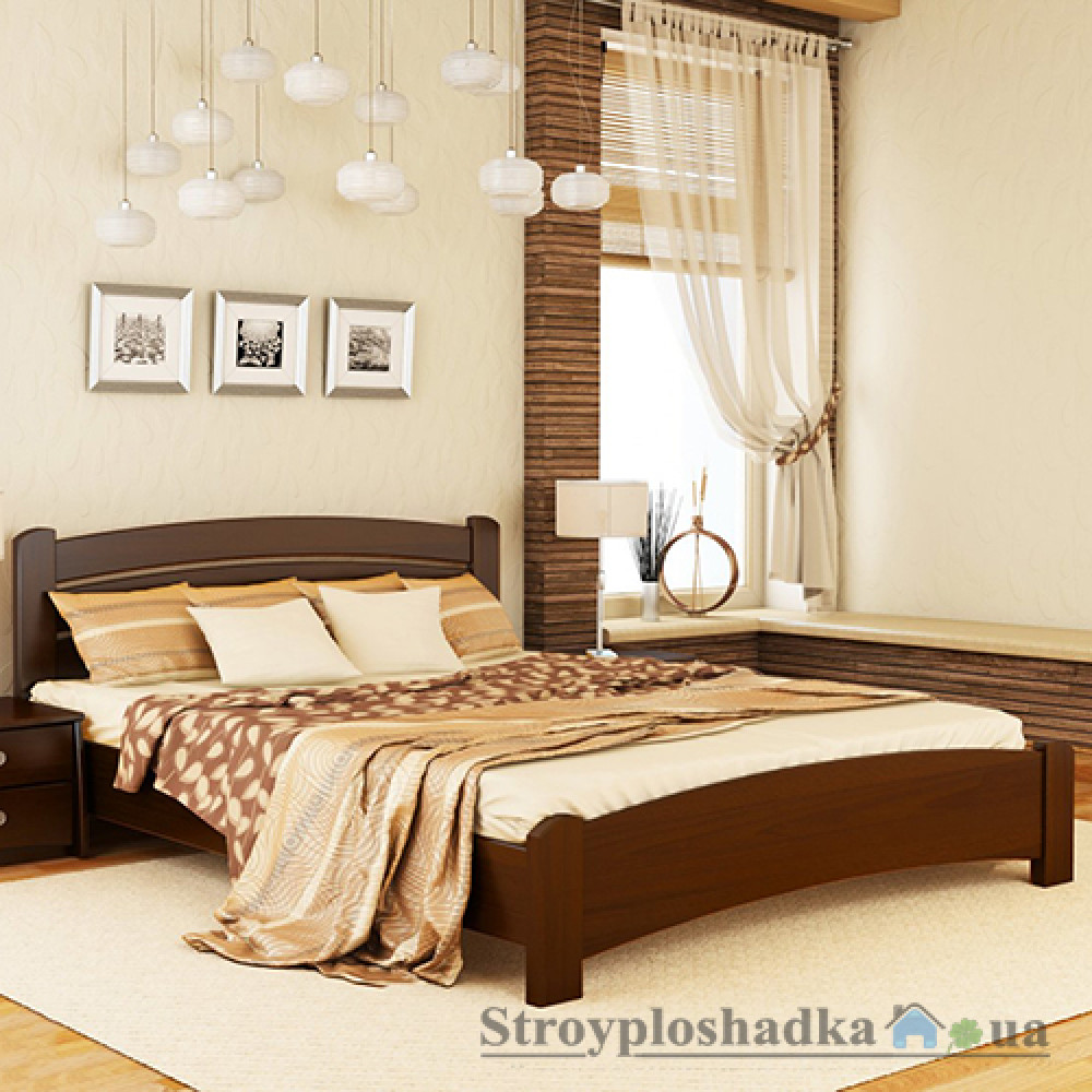 Ліжко Естелла Венеція Люкс, 120х200 см, щит бук, 108 каштан