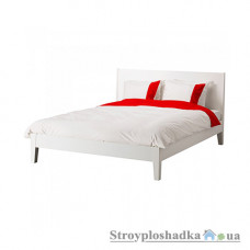 Ліжко IKEA Нордлі 699.031.48, 165х127х212 см, ДСП/буковий або березовий шпон, білий