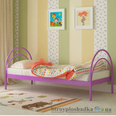Кровать металлическая Мадера Алиса, 80х200 см, основа - металлические трубки, фиолетовая