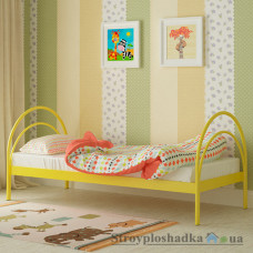 Кровать металлическая Мадера Алиса, 80х200 см, основа - металлические трубки, желтая