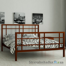 Ліжко металеве Мадера Дейзі, 120х200 см, основа - дерев′яні ламелі, коричневе
