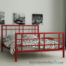 Ліжко металеве Мадера Дейзі, 120х200 см, основа - дерев′яні ламелі, червоне
