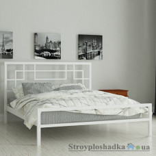 Ліжко металеве Мадера Лейла, 120х200 см, основа - дерев′яні ламелі, біле