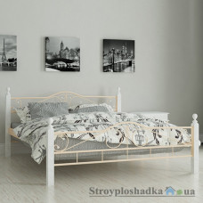 Ліжко металеве Мадера ″Мадера″, 120х190 см, основа - дерев′яні ламелі, бежеве