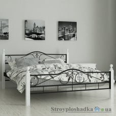 Ліжко металеве Мадера ″Мадера″, 120х190 см, основа - дерев′яні ламелі, чорне