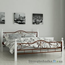 Ліжко металеве Мадера ″Мадера″, 140х190 см, основа - дерев′яні ламелі, коричневе