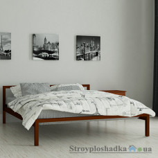 Кровать металлическая Мадера Вента, 140х190 см, основа - деревянные ламели, коричневая