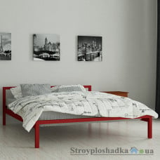 Кровать металлическая Мадера Вента, 140х190 см, основа - деревянные ламели, красная