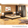 Кровать Мебель Сервис Токио, 169х92.5х223 см, ЛДСП/МДФ, венге темный/темный кожзаменитель 