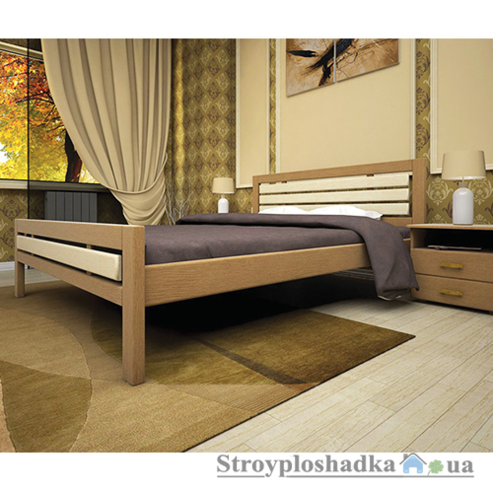 Кровать Тис Модерн-1, 168х88.5х208.5 см, дерево - сосна, орех 