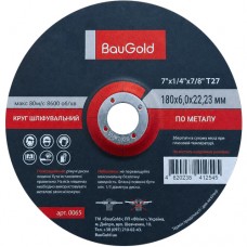 Круг шліфувальний по металу, BauGold, 180*6*22,23