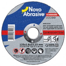 Круг отрезной NovoAbrasive Standard 41 125*1,6*22.23 мм, по металлу