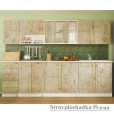 Кухонный модуль Мебель Сервис Алина, верхний шкаф-витрина 80 см, мрамор