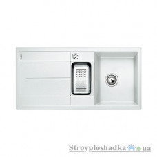 Кухонна мийка обертаєма Blanco Metra 6S, з клапаном-автоматом, біла (513046)