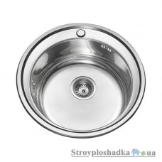 Кухонна мийка Delfi DF5151E врізна, товщина 0.8 мм, декор